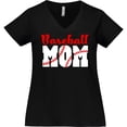 thumbnail image 3 of Inktastic Baseball Mom Women's Plus Size V-Neck T-Shirt, 3 of 5