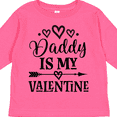 thumbnail image 4 of Inktastic Daddy is My Valentine Holiday Girls Long Sleeve Toddler T-Shirt, 4 of 5