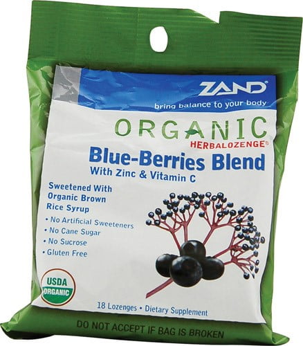 Zand Organic HerbaLozenge, Blue-Berries Blend, 18 Ct