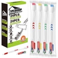 thumbnail image 1 of YWC-Bulk Disposable Toothbrush with Toothpaste,Individually Wrapped Travel Toothbrush Sets,Soft Toothbrushes Perfect for Homeless, Travel, Hotels, Charities, OCC,Dentists (White, 24PS), 1 of 4