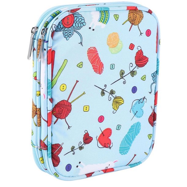 Estuche de Agujas de Tejer VacíO Organizador de Almacenamiento de Viaje Bolsa de Almacenamiento para Agujas de Tejer Circulares y Kit de Accesorios Bolsa