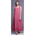 thumbnail image 4 of Bimba Rayon Sleeveless Rayon Nightgowns For Women Printed Maxi Length Sleepwear-XS, 4 of 5