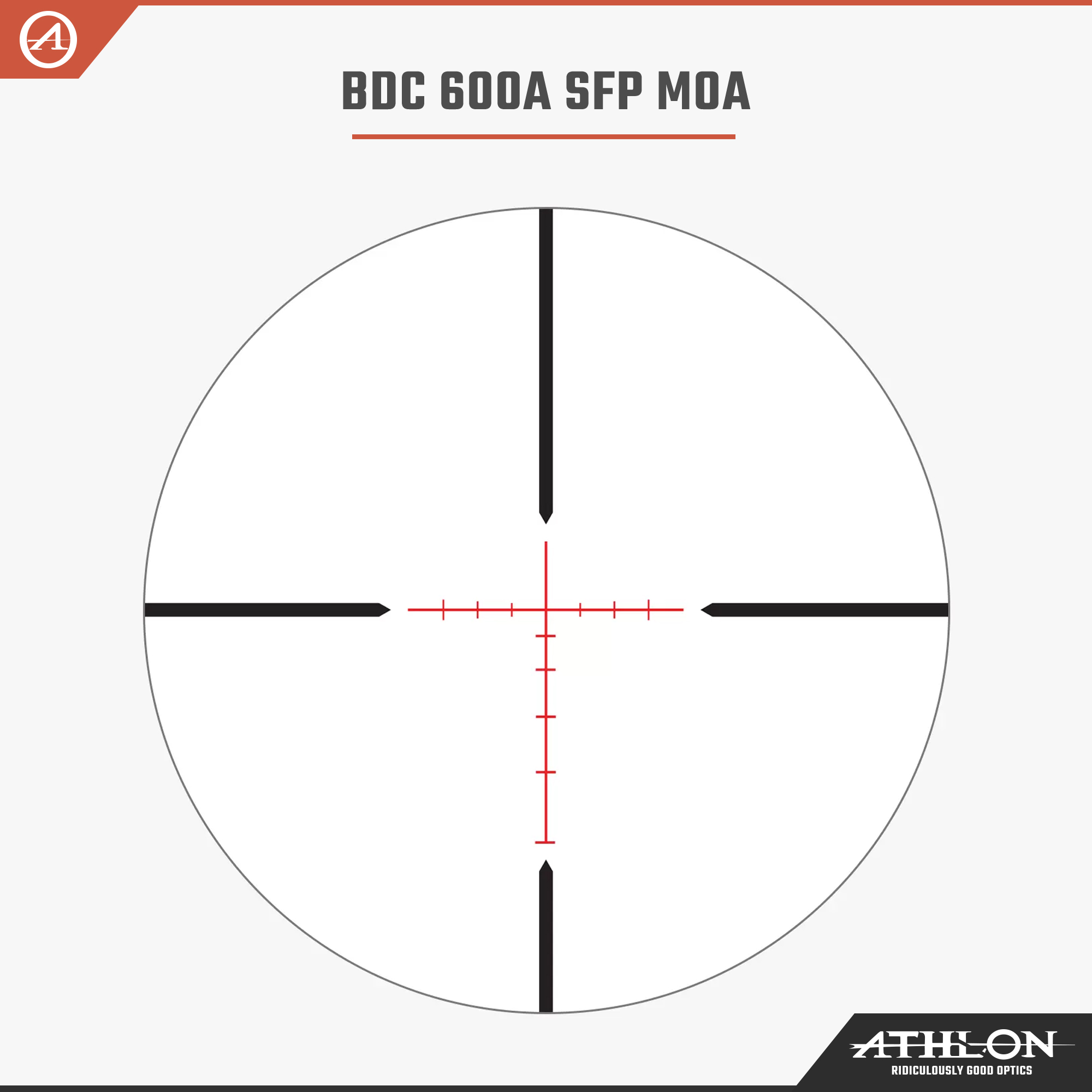 Athlon Optics Argos HMR Rifle Scope 2-12x 42mm Illuminated BDC 600A Reticle Matte Black