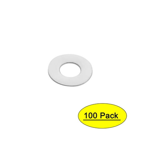 

100Pcs M4x10mmx0.5mm Stainless Steel Metric Round Flat Washer for Bolt Screw