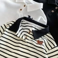 thumbnail image 3 of Hiijoy Newborn Boys Polo Shirt Striped Long Sleeve Collared T-Shirt Casual Soft Undershirt, 3 of 4