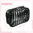 thumbnail image 2 of Unique Bargains Clear Toiletry Bag Transparent Makeup Bag Travel Zipper Cosmetic Organizer for Women 8.07"x2.56" Black, 2 of 7