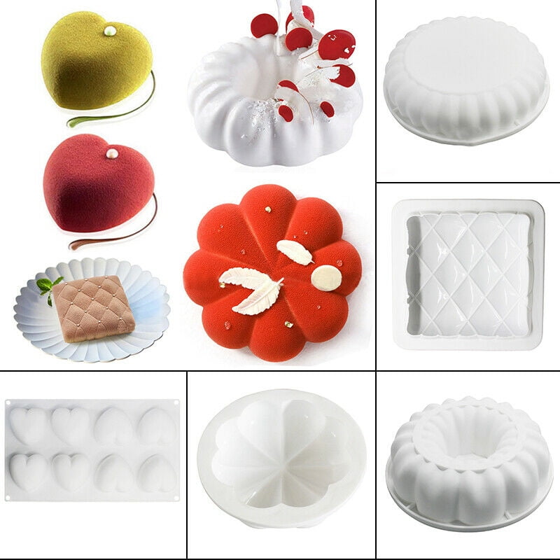 Details about   3D Silicone Cake Mold Chocolate Mousse Mould DIY Cupcake Baking Pan Bakeware 