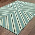 thumbnail image 4 of HomeRoots 507299 4 x 6 ft. Blue Geometric Stain Resistant Indoor & Outdoor Rectangle Area Rug, 4 of 5
