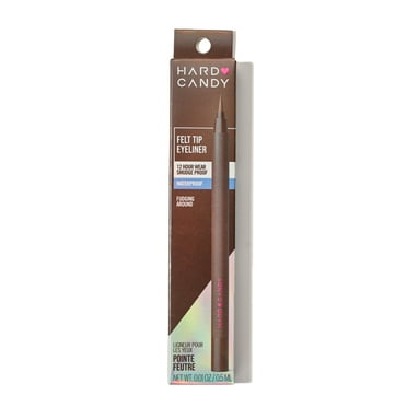 Hard Candy Party Lines Felt Tip Liner, Liquid Eyeliner, Waterproof, Fudging Around, Brown