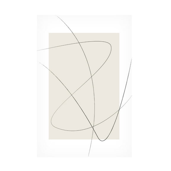 Trademark Fine Art Oju Design Beige Abstract Canvas Wall Art