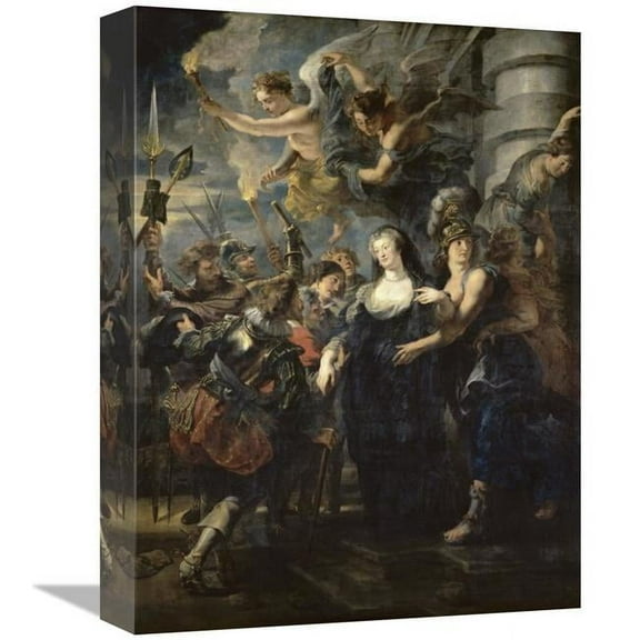 16 in. The Flight From Blois - Life of Marie De Medici, Queen of France Art Print - Peter Paul Rubens