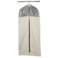 thumbnail image 7 of Household Essentials Cedarline Hanging Garment Bag, Durable Cotton Canvas Bag with Zipper, Textured PEVA Panels, Breathable and Snag-Resistant, Perfect for Protecting Dresses, Suits and More, Natural, 7 of 7