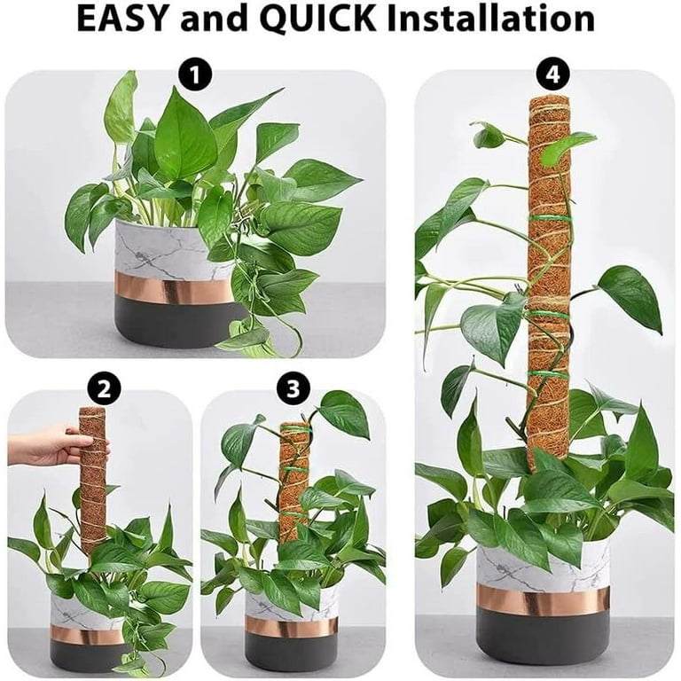【新品未使用】MOSS STICK SW50 24-25 2 Pack 25 Inch Bendable Moss Pole for Indoor Plant Support
