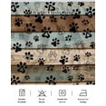 thumbnail image 7 of Dog Paws Bed Skirt Queen Size 18" Drop Teal Brown Wood Grain Vintage Ruffled Wrap Around Bed Skirts Adjustable Elastic Bedskirt Dust Ruffle for Queen Size Bed, 7 of 7