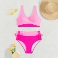 thumbnail image 2 of Gibobby Conjunto de Bikini Nuevo Traje de baño para mujer, estilo europeo y americano, Bikini Sexy, traje de baño, Bikini de cintura alta(Rosa,G), 2 of 5