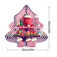 thumbnail image 3 of Metal Hanging Christmas Tree-Shaped Wind Decorations - Festive Garden Spinners with Vibrant Holiday Patterns for Yard Decor, 3 of 7