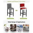 thumbnail image 3 of Abstract Red Bar Stool Covers Set of 6, Modern Minimalist Graffiti Artwork Stretch Washable Bar Chair Covers with Backs, Removable Pub Counter Height Chair Cover for Kitchen Dining Room Cafe, 3 of 7