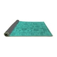 thumbnail image 2 of Ahgly Company Indoor Round Oriental Turquoise Blue Industrial Area Rugs, 8' Round, 2 of 4