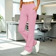 thumbnail image 2 of Flare Yoga Pants for Women Biker High Waisted Cozy Gym Workout Tummy Control Athletic Pants Workout Athletic Bicycle Stretchy Spring Leggings Running Joggers Scrub Pants, 2 of 4