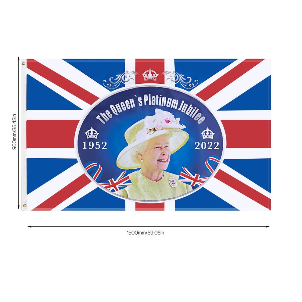 Queen Elizabeth II Platinum Jubilee 2022 5x3ft Flag Jubilee souvenir flag banner 