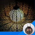 thumbnail image 4 of Linterna colgante solar Luces LED de metal para exteriores Retro Decorativo Impermeable con manija Iluminación para jardín Césped Cubierta DYNWAVEMX Linterna colgante al aire libre, 4 of 6