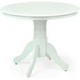 thumbnail image 4 of Wickerix Round Solid Wood Dining Table 38.5'' D with Pedestal Base, Kitchen Round Table for 2 and 4 Persons, Restaurant Table, White Color, 4 of 7