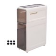 thumbnail image 2 of Slim Bathroom Storage Cabinet, Water Proof Plastic Narrow Bathroom Storage Cabinet Drawer Type Classification Storage Bathroom Floor Cabinet with 6 Wheels for Bathroom Laundry, 2 of 7