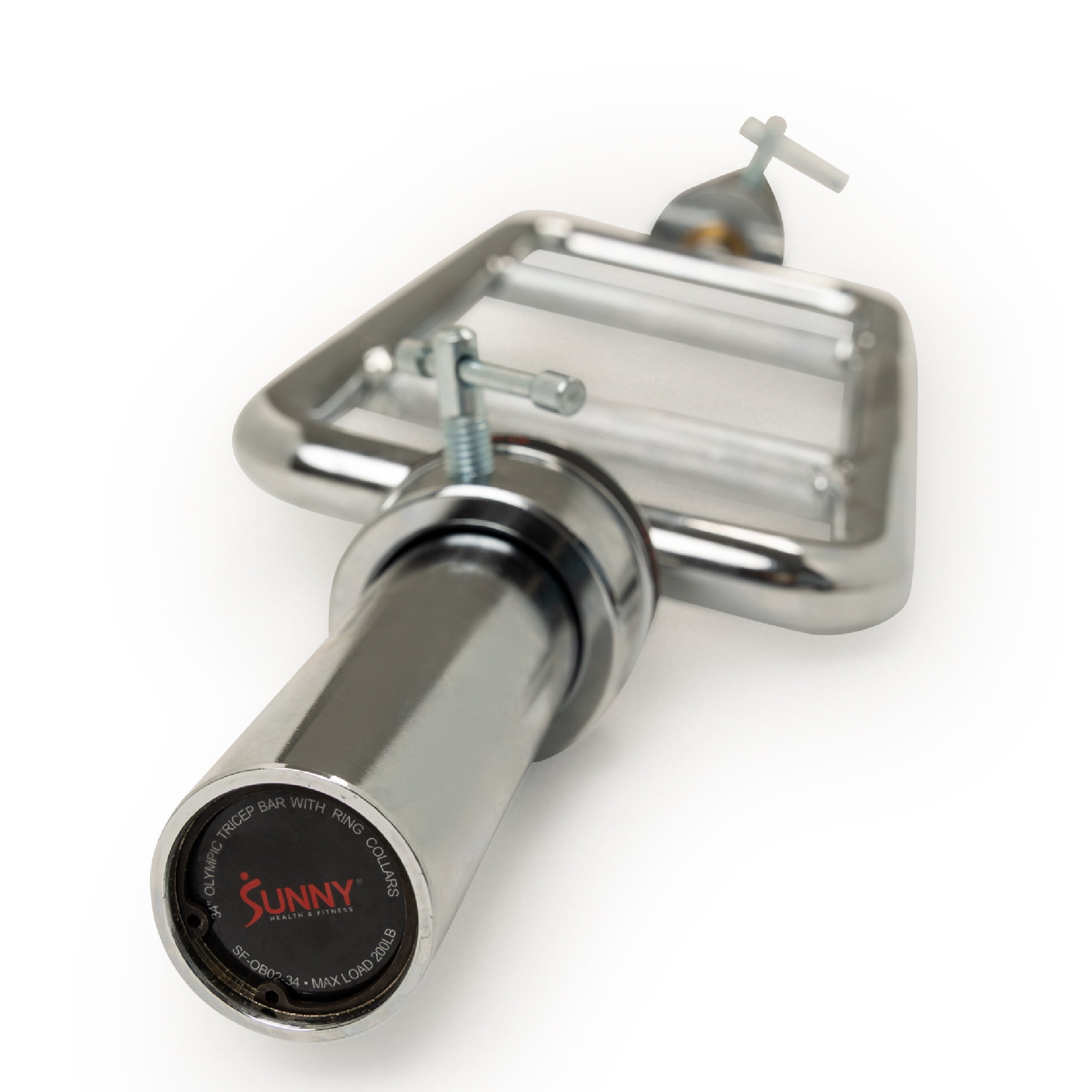 Sunny Health & Fitness Olympic Tricep Bar with Spin-Lock Ring Collars - SF-OB02-34