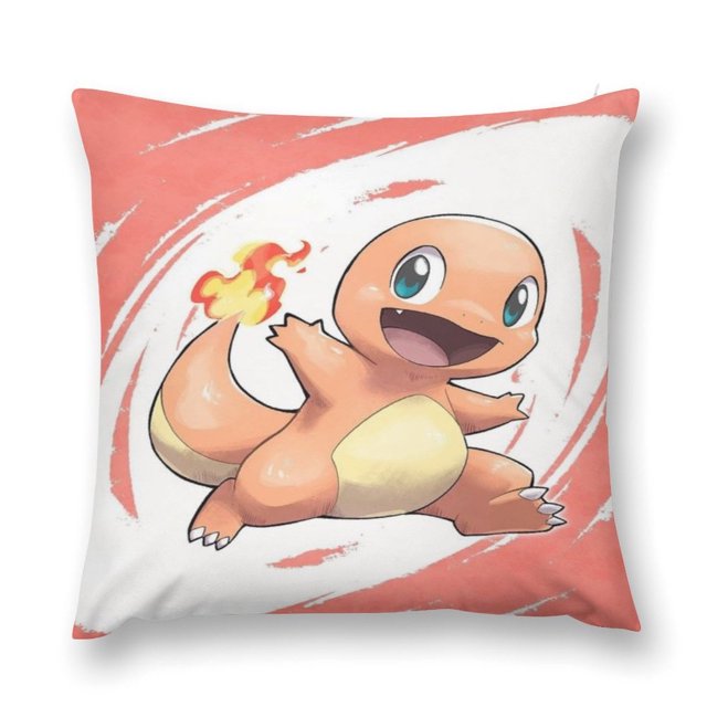 Funda de almohada de peluche Charmander, funda de almohada ultracómoda de varios tamaños, fundas protectoras antiincrustantes