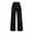 Black, variant on Women's High Waist Straight Leg Jeans, Faux Rhinestone Embellished Denim Pants, Loose Fit Casual Jeans for Daily Wear, Street Style and Plus Size Outfits Black L
