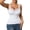 hgg018-White, variant on Women's Lace Trim V Neck Pullover Tank Top Solid Color Casual Sleeveless Layering Shell Top