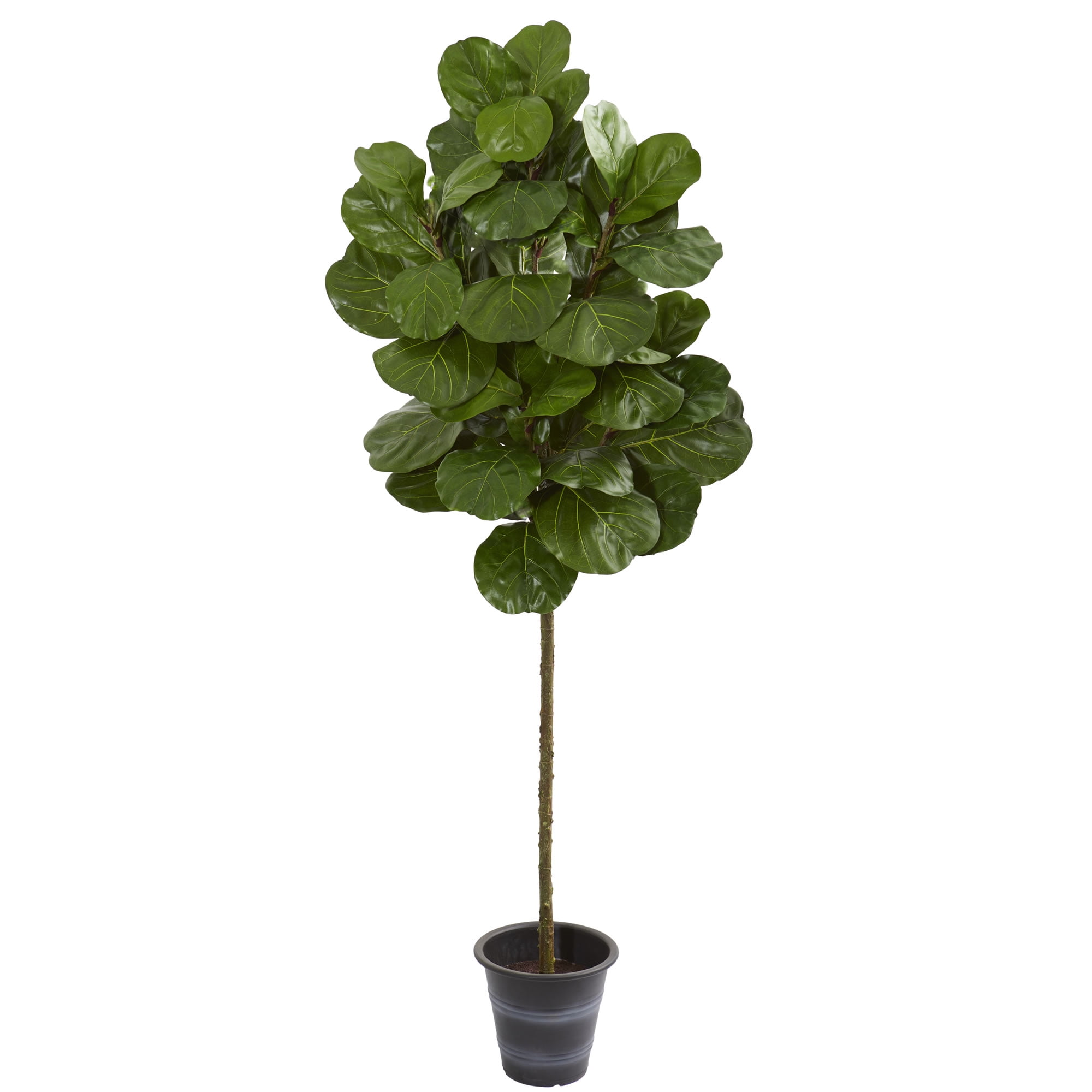 Nearly Natural 6.5ft. Fiddle Leaf Artificial Tree with Decorative