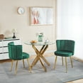 thumbnail image 4 of Modern Green Velvet Dining Chairs (Set of 2) Elegant & Comfort at your Home, 4 of 11
