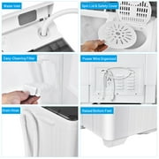 Costway 26lbs Portable Semi-automatic Washing Machine W/Built-in Drain Pump Blue