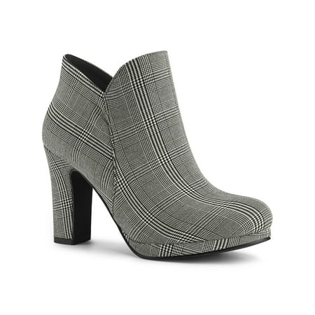 

Allegra K Women s Round Toe Chunky Heels Ankle Heel Boots