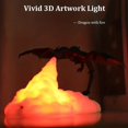 thumbnail image 2 of Light Up Your Kids‘ Room with this Magical Fire Dragon 3D Printed Night Light!, 2 of 6