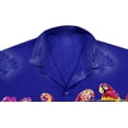 thumbnail image 4 of HAPPY BAY Men's Hawaiian Shirts Short Sleeve Button Down Shirt Men's Hawaii Shirts Boho Holiday Casual Summer Beach Shirts for Men Funny XS Monstera Leaf Parrot, Royal Blue, 4 of 7