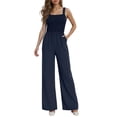 thumbnail image 1 of Mono sin mangas para mujer - Pantalones anchos - Petite/Regular/Tall - Tirantes elásticos - Casual/Trabajo - S-XXL, 1 of 4