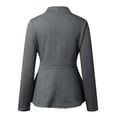 thumbnail image 4 of HXWCHs Textured Jacquard Shawl Collar Denim Jacket Button Front Long Sleeve Casual Outerwear Coat for Women S Grey, 4 of 4