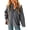 Dark Grey, variant on SHEWIN Womens Sherpa Jackets Fuzzy Hooded Zip Up Coats Casual Solid Long Sleeve Fleece Shacket Jacket Outerwear with Pockets