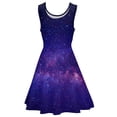 thumbnail image 5 of 2024 Dress Skate Trendy Club Night Oversize Women Spring Dresses Fashion Street Print Night Starry Purple Waist High Dress Sky Galaxy, 5 of 7