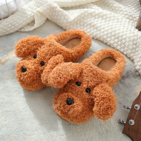 

QWZNDZGR Upgrate Cute Animal Slipper For Women Girls Kawaii Fluffy Winter Warm Slippers Woman Cartoon Milk Cow House Slippers Funny Shoes