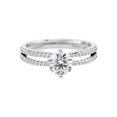 thumbnail image 2 of Diamond-Capitals 2.20 Carat Round Cut Moissanite Diamond (D/VVS1) Wonderful Ring for Proposal Gift Solid 18K White Gold Size 5, 2 of 8