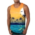 thumbnail image 1 of Qertyioot T-Shirts Basiques Nouvelle Mode Décontractée Gilet d'Été Ample pour Hommes Imprimé Sport Col Rond, 1 of 4
