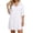 White, variant on Summer Dresses For Women Casual V-Neck Beach Cover Up Shirt Fashionable Sun Swimwear Tunic Solid Color Half Sleeve Comfort Dress