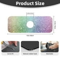 thumbnail image 2 of Vsdgher Beautiful Glitter Kitchen Sink Splash Guard Faucet Mat -1 PC Super Absorbent Fast Drying Mat Sink Gadgets-Splash, Bathroom,Sink Mat,(15" X 5.5" ), 2 of 7