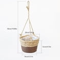 thumbnail image 2 of Colgador de plantas for interior, cesta colgante con cuerda y forro impermeable, macetero tejido for colgar, 2 of 7