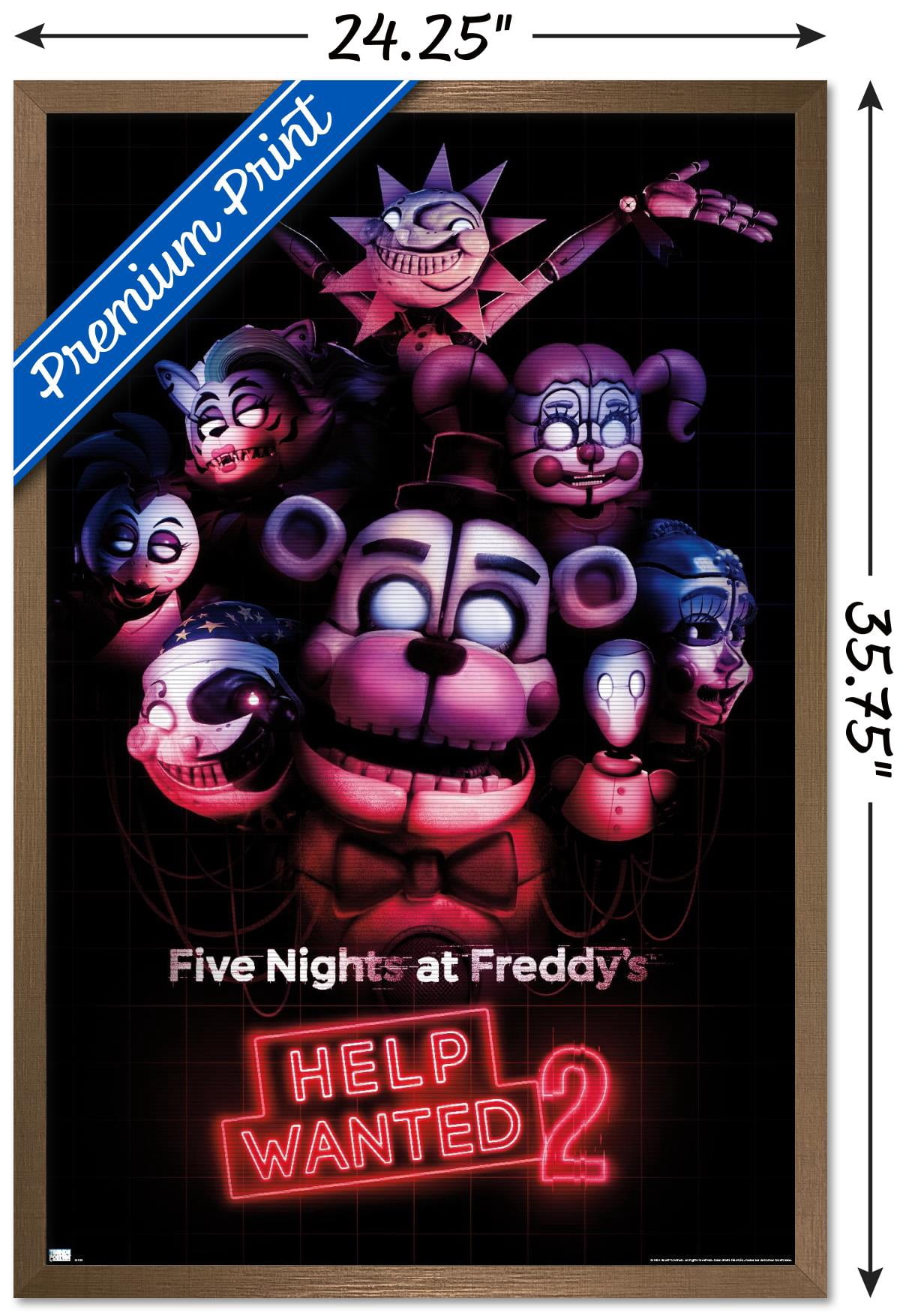 Five Nights at Freddy's: Help Wanted 2 - Key Art Wall Poster, 22.375" x 34" Framed