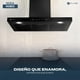 thumbnail image 4 of FLINE | Campana de cocina 80 cm | Tipo T Negro Matte| DE PARED | Controles Touch y sensor|extractora | 3 velocidades | Niza 80, 4 of 6