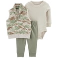 thumbnail image 1 of Carters Boys 0-24 Months 3-Piece Camo Vest Set(Camouflage 12 Months), 1 of 1